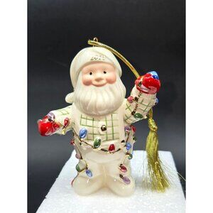 Lenox 2016 Santa Claus Ornament colorful With Gold Tassel